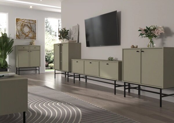 Komoda dwudrzwiowa do salonu Sakai 3 2F T812 Eukaliptus