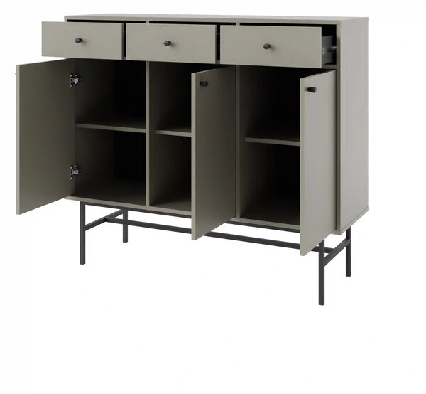 Komoda z szufladami do salonu Sakai 3 3F 3S T827 Eukaliptus