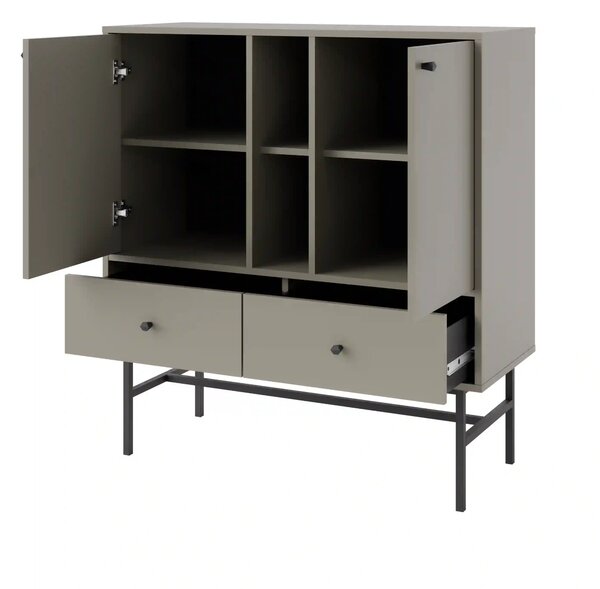 Komoda z szufladami do salonu Sakai 3 2F 2S T825 Eukaliptus
