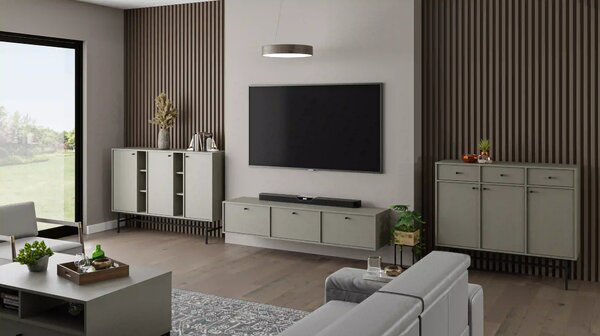 Szafka RTV wisząca do salonu Sakai 4 3K T303 Eukaliptus