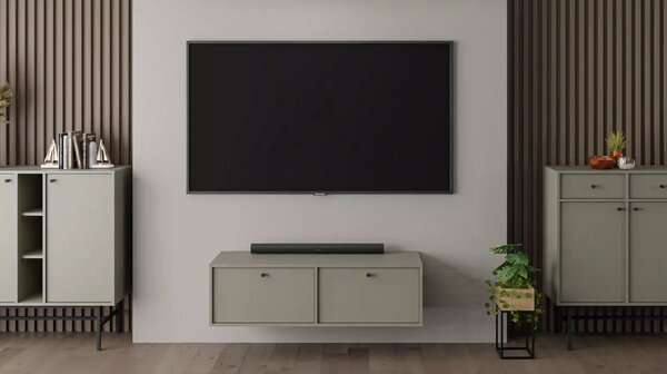 Szafka RTV wisząca do salonu Sakai 4 2K T302 Eukaliptus
