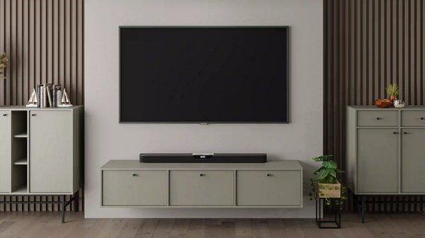 Szafka RTV wisząca do salonu Sakai 4 3K T303 Eukaliptus