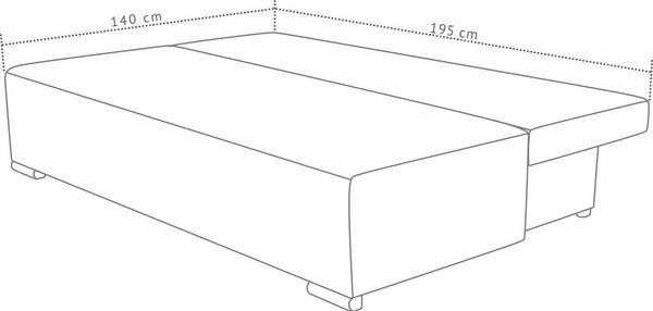Sofa rozkładana kanapa Eufori Plus Różowa