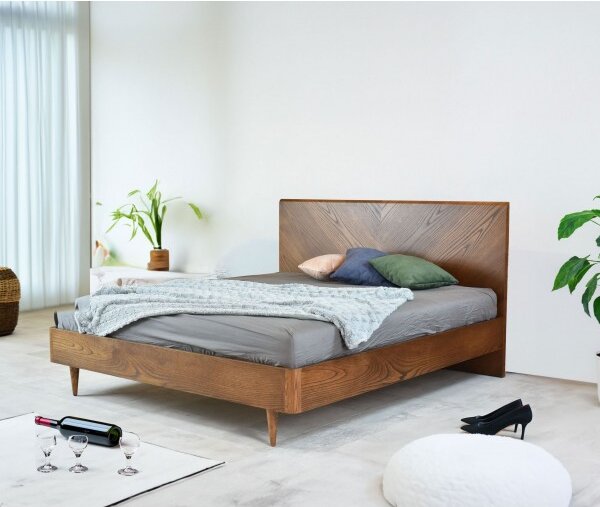 Łóżko w stylu retro 180 x 200, Bordo