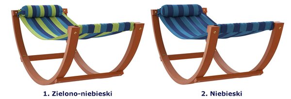 Niebieski leżak dziecięcy na bujanym stelażu S5-F08