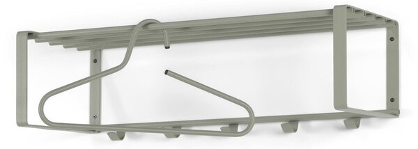 Szarozielony metalowy wieszak ścienny z półką 70 cm Rex – Spinder Design