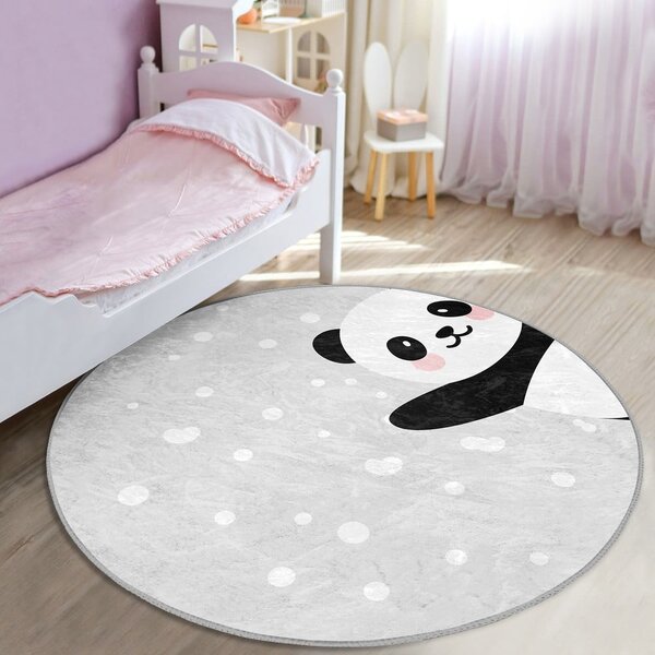 Jasnoszary dywan dziecięcy ø 120 cm Comfort – Mila Home