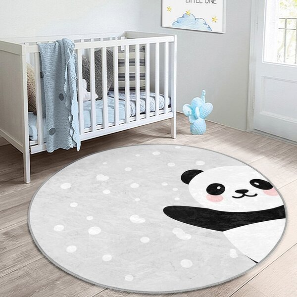 Jasnoszary dywan dziecięcy ø 120 cm Comfort – Mila Home