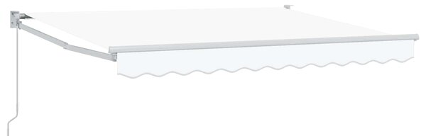 Markiza wysuwana Biały 3,5 x 2 m 100% Poliester i Aluminium