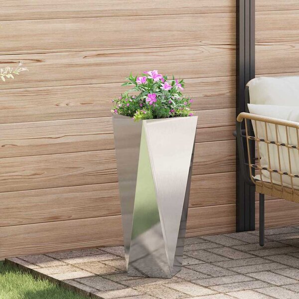 Donica Srebrny 30 x 30 x 75 cm Stal nierdzewna