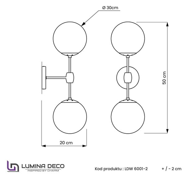 KINKIET LAMPA ŚCIENNA LOFT CZARNA ZODIAK W2