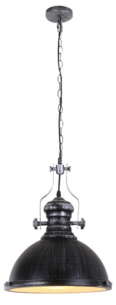 LAMPA WISZĄCA INDUSTRIALNA DUŻA STARE SREBRO ELIGIO W1
