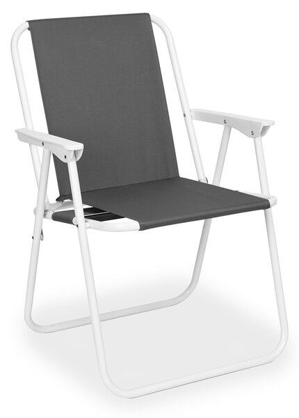 Szare składane krzesło balkonowe, plażowe - Falkos