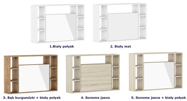 Biurko składane wiszące sonoma jasna T3-K85