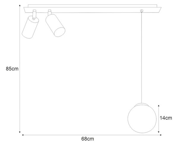 Nowoczesna lampa sufitowa nad stół - S898 R7-B43