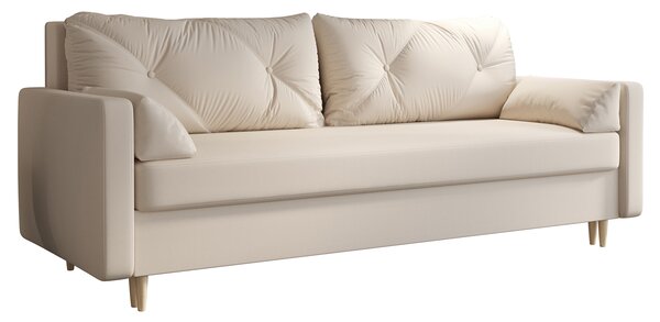 Kremowa sofa rozkładana - Petra