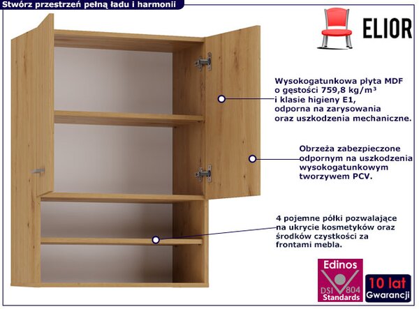Szafka łazienkowa na ścianę dąb artisan B0-A93