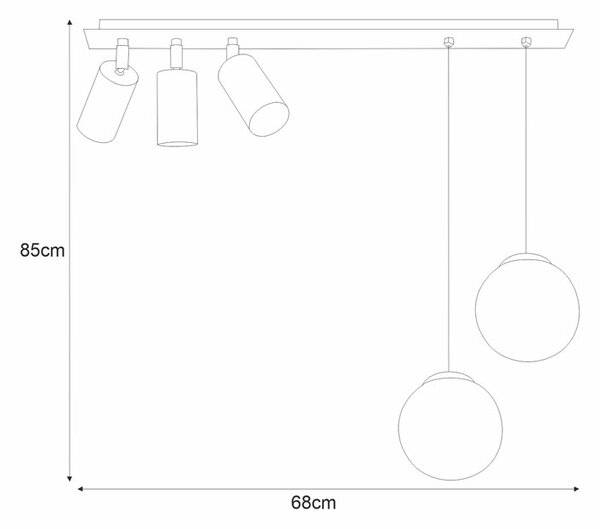Designerska lampa sufitowa nad wyspę- S899 R1-R50