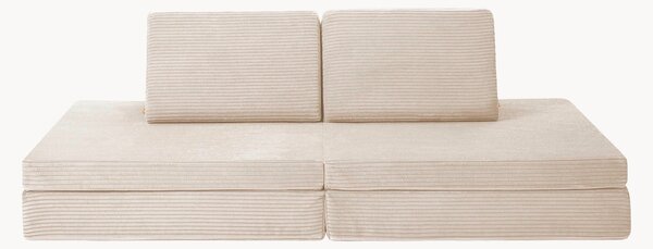 Ręcznie wykonana dziecięca sofa modułowa ze sztruksu Mila