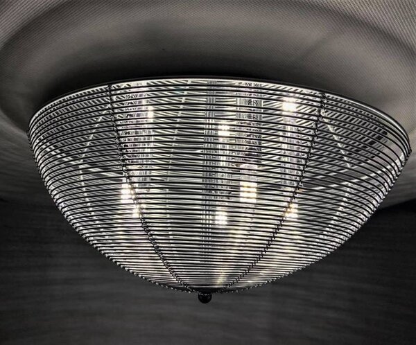 Plafon srebrny okrągły lampa sufitowa 5xG9 Ceiling 98-11640
