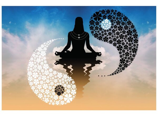 Tapeta yin i yang joga