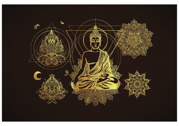 Samoprzylepna tapeta złoty Budda
