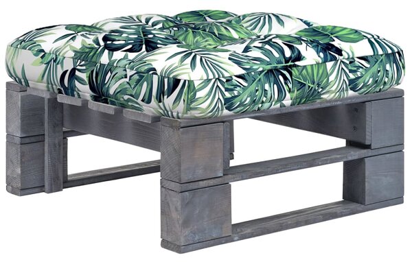 Ogrodowy stołek z palet, impregnowane na szaro drewno sosnowe