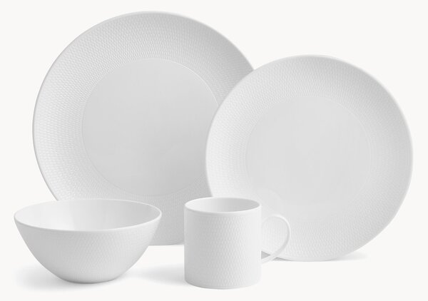 Komplet naczyń śniadaniowych z porcelany kostnej Gio, dla 4 osób (16 elem.)