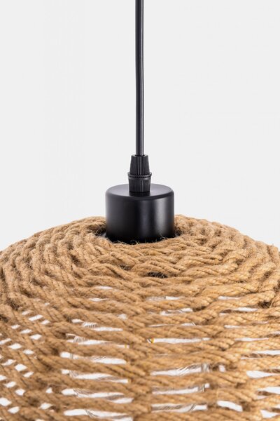 NOWOCZESNA LAMPA WISZĄCA SUFITOWA PLECIONY ŻYRANDOL BOHO 35 CM