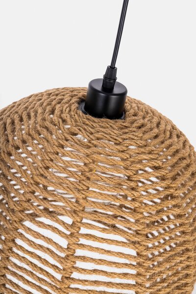 NOWOCZESNA LAMPA WISZĄCA SUFITOWA PLECIONY ŻYRANDOL BOHO 35 CM