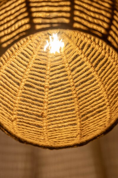 NOWOCZESNA LAMPA WISZĄCA SUFITOWA PLECIONY ŻYRANDOL BOHO 35 CM