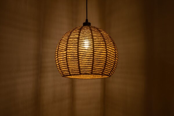 NOWOCZESNA LAMPA WISZĄCA SUFITOWA PLECIONY ŻYRANDOL BOHO 35 CM