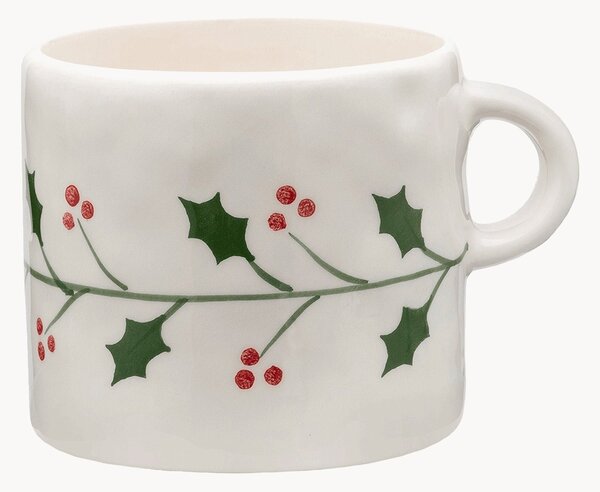 Ręcznie malowany kubek świąteczny Holly