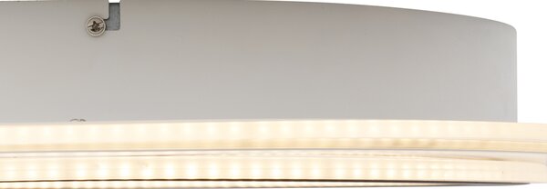 Designerska lampa sufitowa biała z ciemnoszarymi okrągłymi elementami z LED z możliwością ściemniania - Taylor
