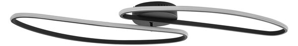 Designerska lampa sufitowa czarna 100 cm z LED z 3-stopniową regulacją ściemniania 2-źródła światła - Pepe