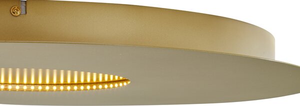 Nowoczesna lampa sufitowa złota 60 cm z wbudowaną diodą LED z 3-stopniową regulacją ściemniania - Morning