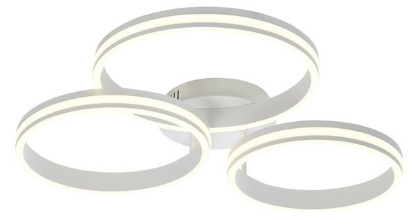 Lampa sufitowa biała z LED z 3-stopniową regulacją ściemniania 3-punktowa - Navara