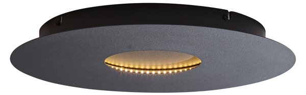 Nowoczesna lampa sufitowa czarna 40 cm z wbudowaną diodą LED z 3-stopniową regulacją ściemniania - Morning
