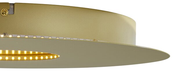 Nowoczesna lampa sufitowa złota 40 cm z LED z 3-stopniową regulacją ściemniania - Morning