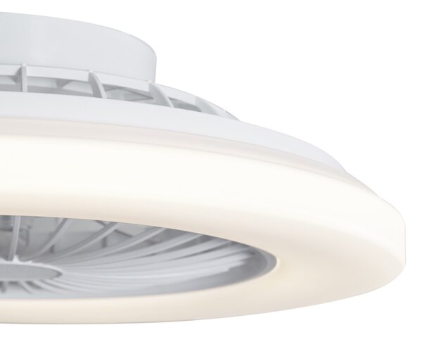 Wentylator sufitowy biały 48,5 cm ze ściemnialnym oświetleniem LED RGB i pilotem - Clemo