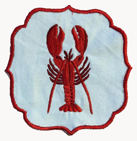 Komplet serwetek z haftem Lobster, 2 elem