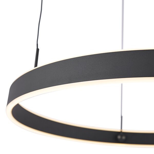 Designerska lampa wisząca czarna z 3-stopniową regulacją ściemniania - Titmus