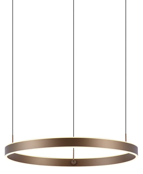 Designerska lampa wisząca ciemny brąz z 3-stopniowym ściemnianiem - Titmus