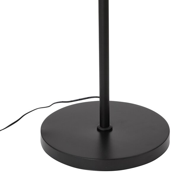 Nowoczesna lampa podłogowa czarna z diodą LED, ściemnialna RGB z pilotem - Sjors