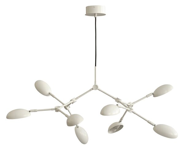 Żyrandol 101 COPENHAGEN, Drop, ściemnialny, biały, przedpokój, aluminium, design