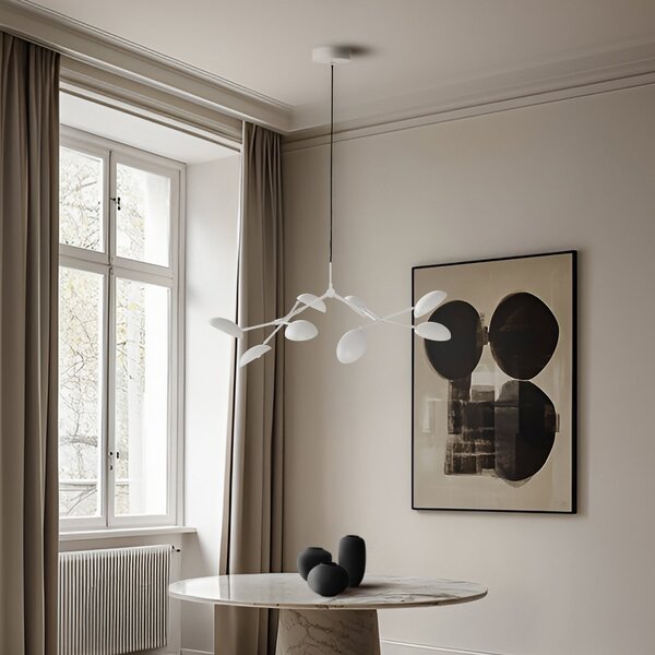 Żyrandol 101 COPENHAGEN, Drop, ściemnialny, biały, przedpokój, aluminium, design