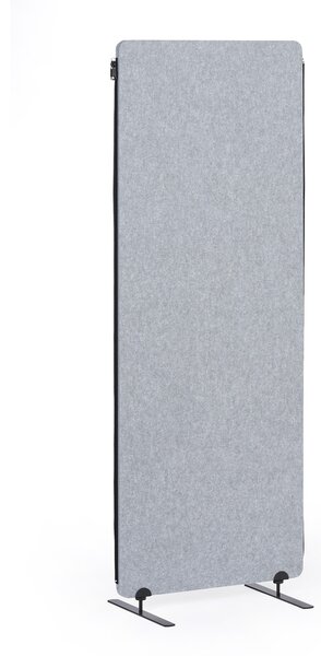 Akustyczny parawan, ścianka działowa 160 x 60 cm, 3 sztuki w opakowaniu, 100% poliester, połączenia na zamek błyskawiczny, szary