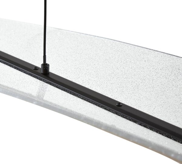 Lampa wisząca Vellia Lucande, czarny, salon / jadalnia, metal, nowoczesny