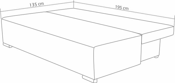 Sofa z funkcja spania wersalka Ecco DELUXE Granatowa