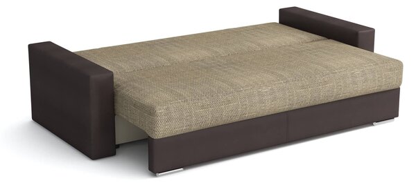 Kanapa z funkcją spania sofa do salonu Klass Brąz/Cappucino